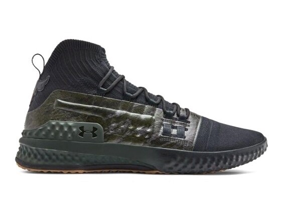 green athletic shoes