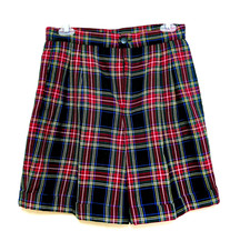 Vintage Tartan Plaid Rayon Blend Shorts by fundamental things petite M