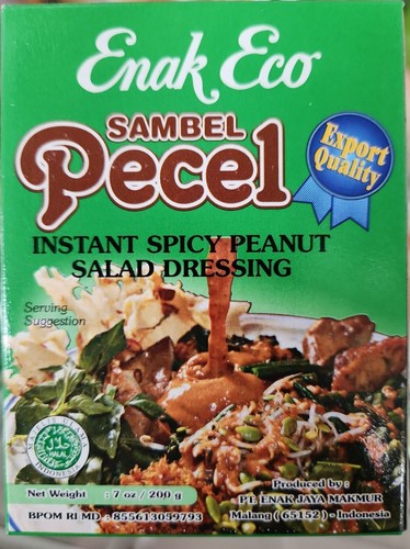 Enak Eco - Sambel Pecel (Instant Spicy Peanut Salad Dressing) MEDIUM - 2x200gm - 第 1/3 張圖片