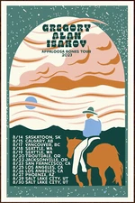GREGORY ALAN ISAKOV Appaloosa Bones Tour 2023 Ltd Ed RARE Poster! Country Indie