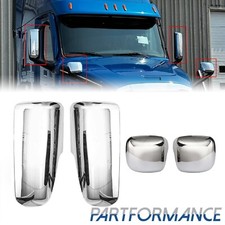 For 2018-2023 Freightliner Cascadia Chrome Door Mirror Hood Mirror Cover Lhrh