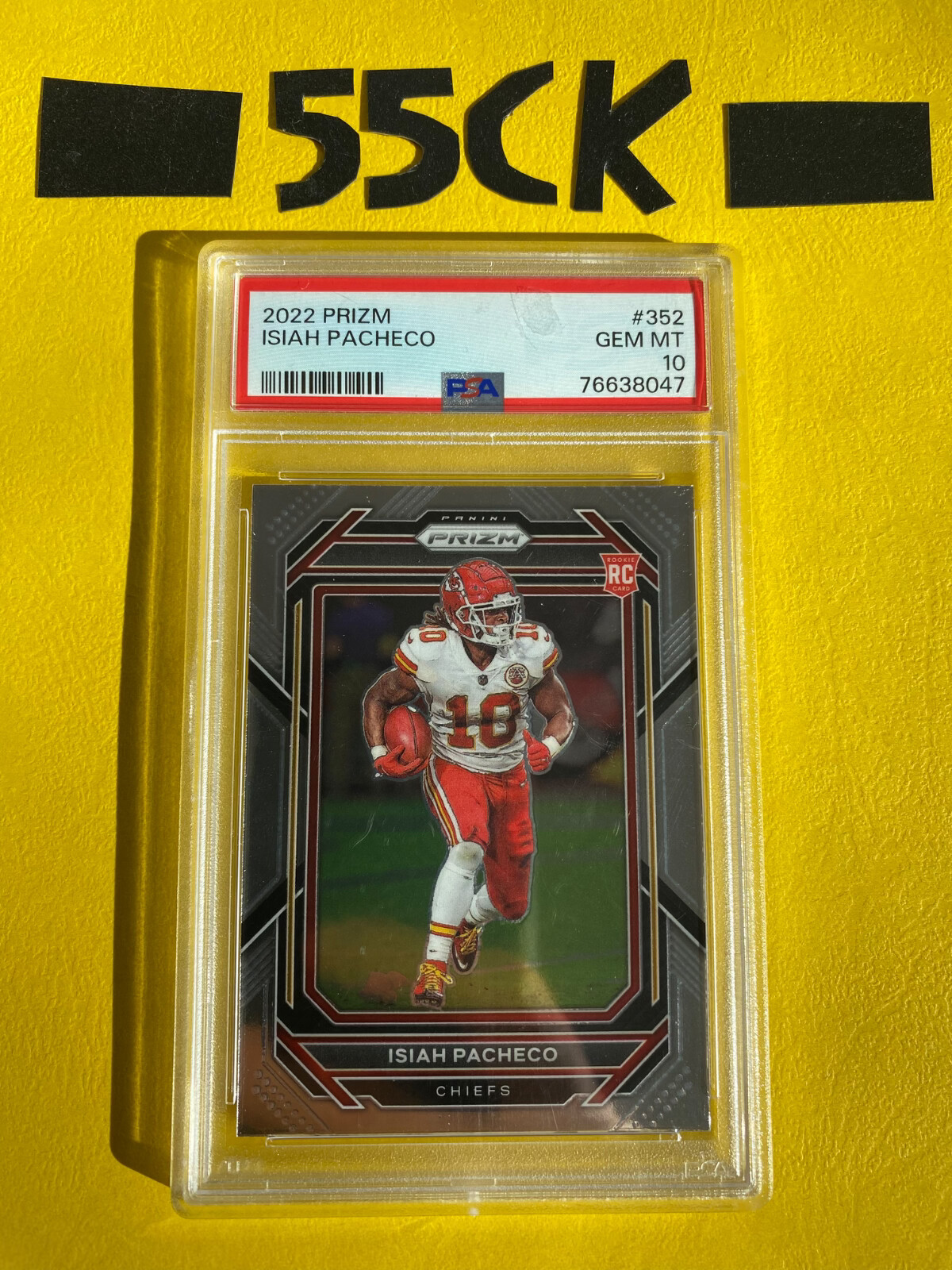 Isiah Pacheco Rookie RC : 2022 Panini Prizm NFL #352 PSA 10 : Kansas City Chiefs