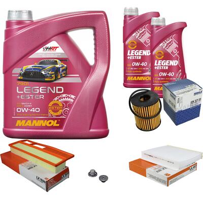 MAHLE Inspektionspaket 6 L MANNOL Legend+Ester 0W-40 für Fiat Linea 1.3 D