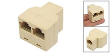 3-Way RJ45 Splitter Y or T Network Cable Extender Plug Coupler Adapter NEW