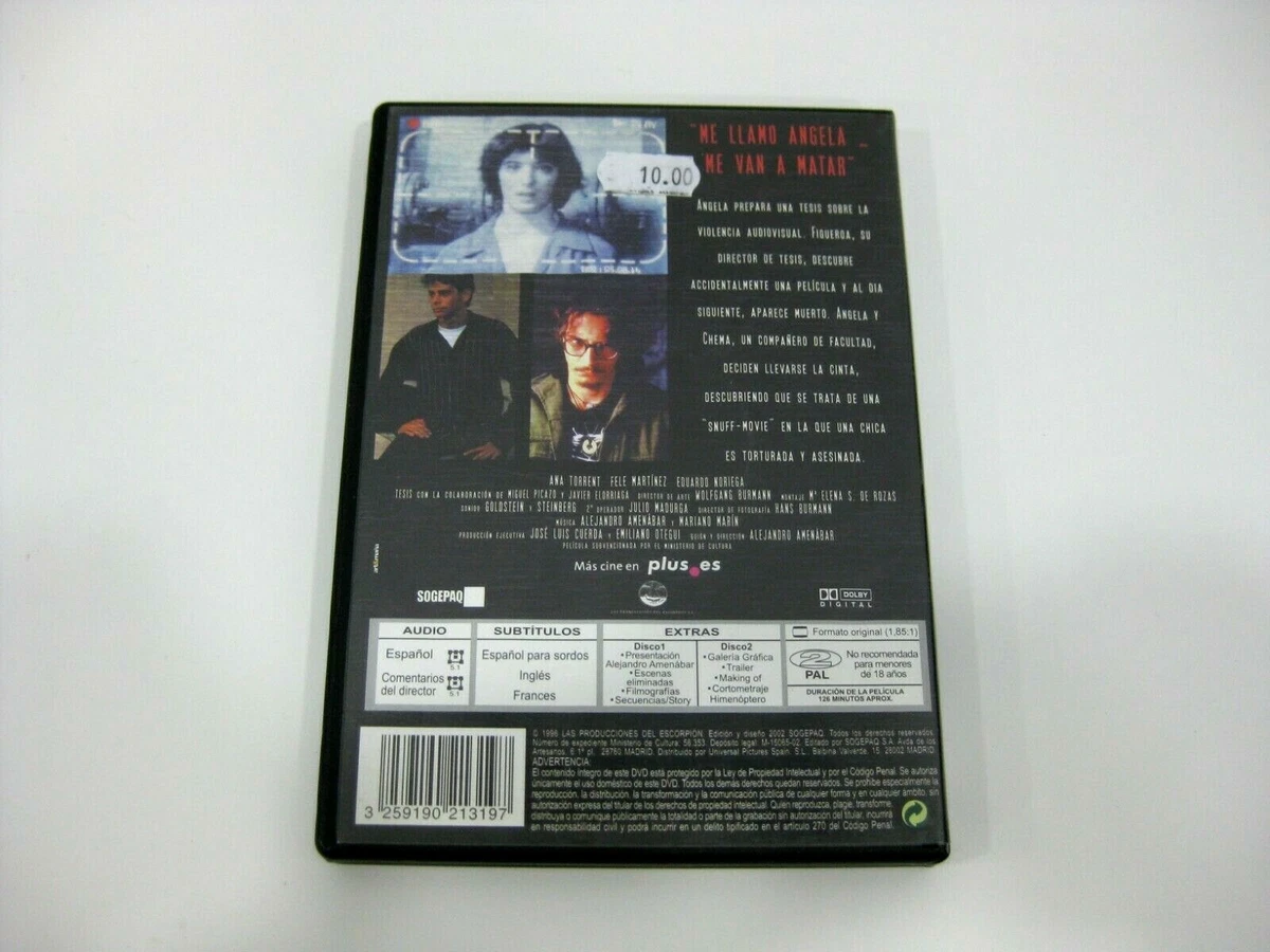 Thesis DVD Ana Torrent Fele Martinez, Eduardo Noriega Edition.