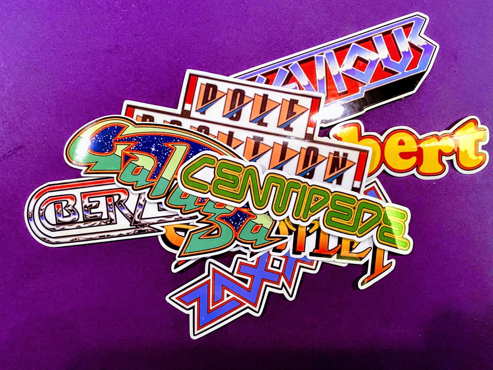 8 Pc 80's Arcade Retro Title Logos Sticker Set 4 Coinop Classics eBay