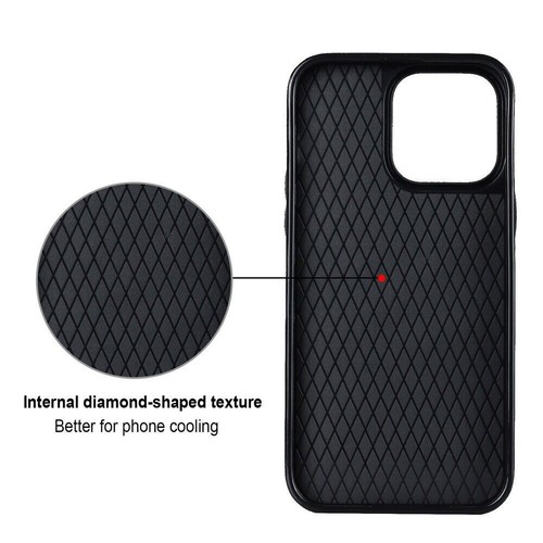 Lattice Grid Ring Stand Leather Phone Case For iPhone 14 13 12 11 Pro XR 7 8 SE - 第 11/76 張圖片