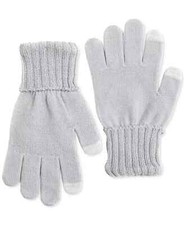 Style  Co. Women's Shine Gloves, Gray, One Size