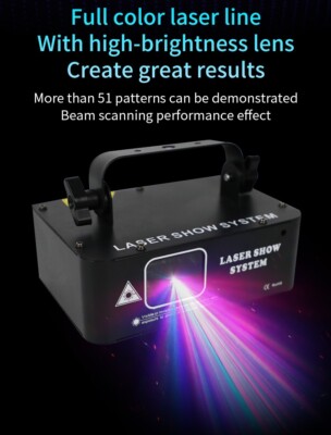 RGB LED Laser Projektor Bühnenlicht Strobe Beam DMX Disco Party DJ Scheinwerfer