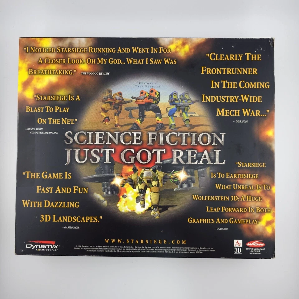 Starsiege: A Whole New Universe of 3D Combat SIM, 1998, Big Box, New & Sealed - Image 3 of 4