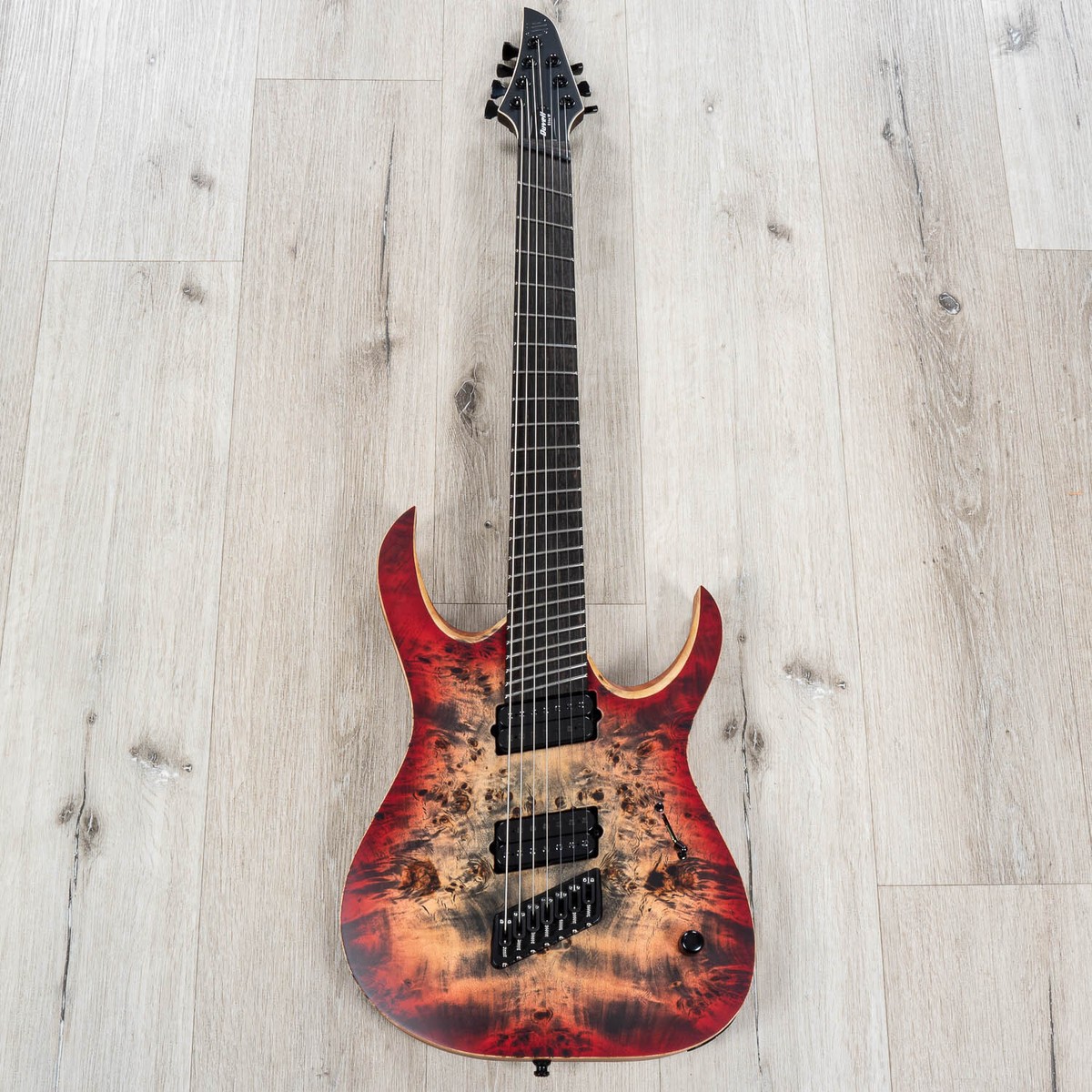 ギター MAYONES Duvell 7 Elite T-NF-BLUB-IN-S Mayones Duvell Elite VF Multi-Scale 7-String Guitar, Trans