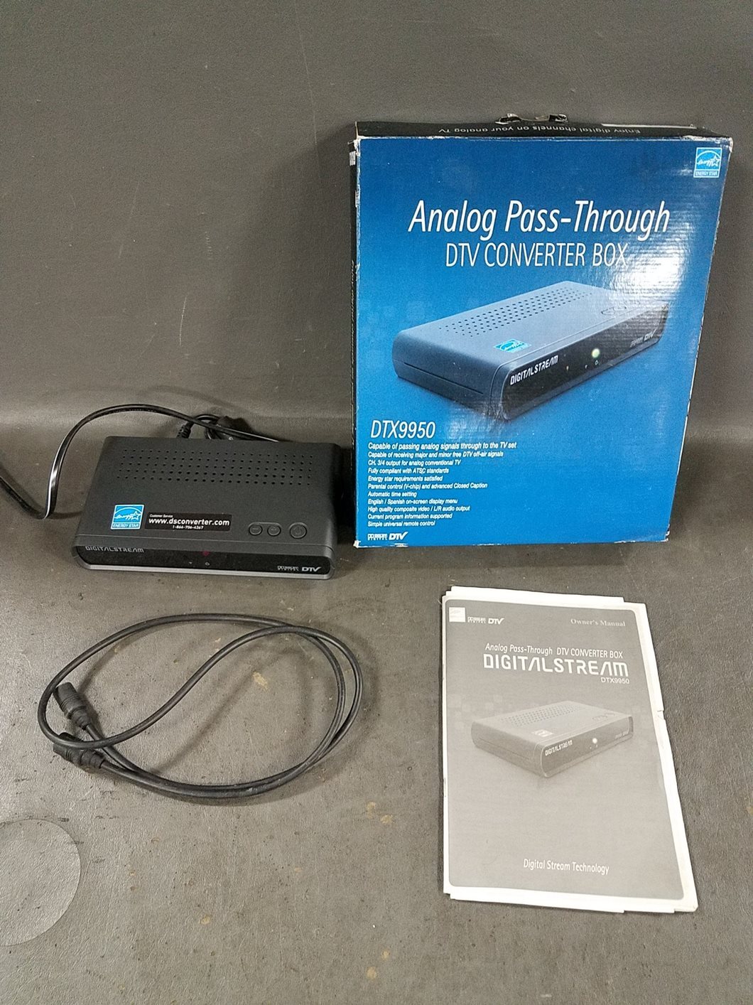 Digital Stream DTX9950 Portable Analog PassThrough Cable DTV Converter