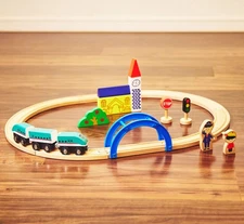 moku TRAIN First wooden train set (with 3 E5 Shinkansen Hayabusa cars)