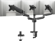 MOUNTUP Triple Monitor Stand Mount - 3 Monitors Desk for Computer Black