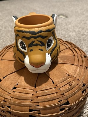 Vintage Applause Tiger Face 3D Plastic Cup