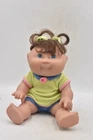 Vintage 1996 Cabbage Patch Kids Doll Mattel 32cm Brown Hair Pigtails Blue Eyes