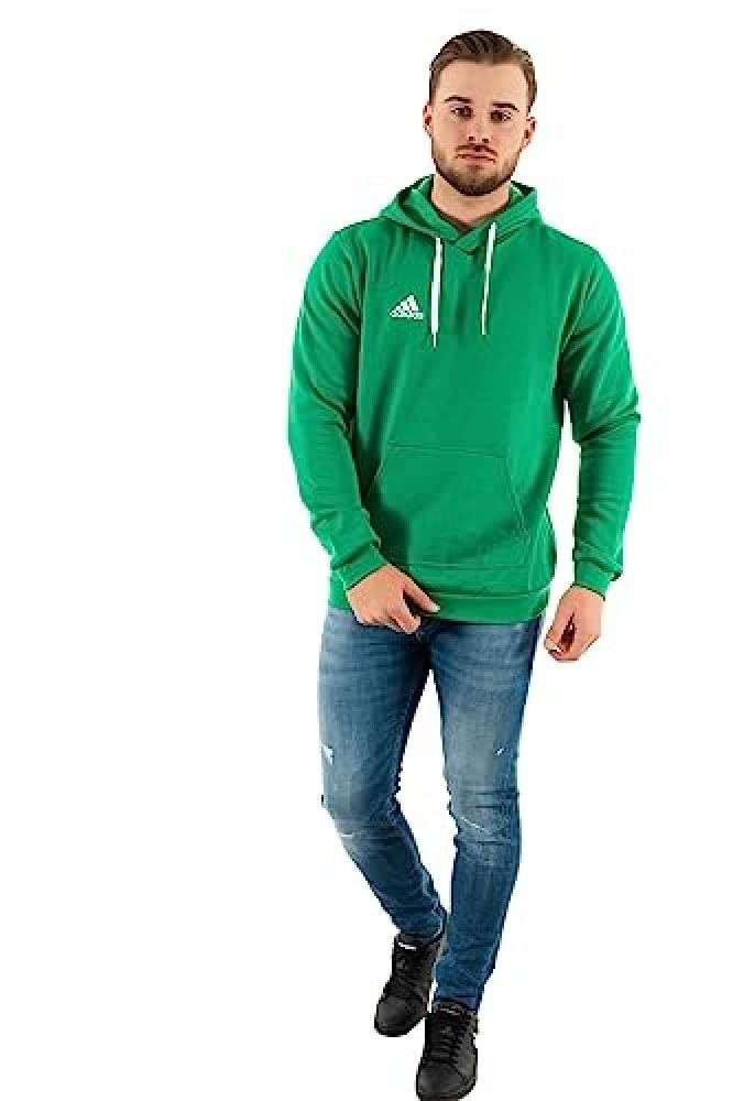 (TG. L) adidas Entrada 22 Sweat Felpa da Uomo, Team Green / White, L - NUOVO