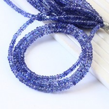 AAA Natural Tanzanite Rondelle Beads Strand Blue Violet Tanzanite Gemstone 540