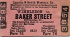 LSWR Railway Ticket WIMBLEDON 3854