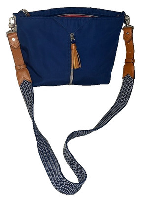 Stella & Dot | Work Hard Play Hard | Crossbody | Navy | Nylon | Tassel |EUC