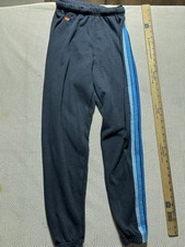 Preppy Aviator Nation Charcoal Grey with Blue Stripes 5 Stripe Sweatpants Xs