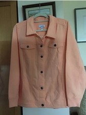 Denim & Co. Women's Comfortable Stretch Jacket 2XL Peach QVC.