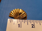 Monet Gold Tone Fan Shaped Pierced Earrings — photo 4