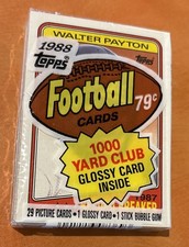 1988 Topps FOOTBALL CELLO PACK Walter Payton ON TOP Record Breaker Unopened