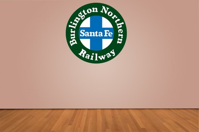 #ad BNSF Indoor Wall Vinyl Decal Sticker 5quot; 52quot; Burlington Northern Santa Fe Green $19.95