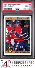1991 O-PEE-CHEE PREMIER #186 JOHN LeCLAIR RC CANADIENS PSA 10