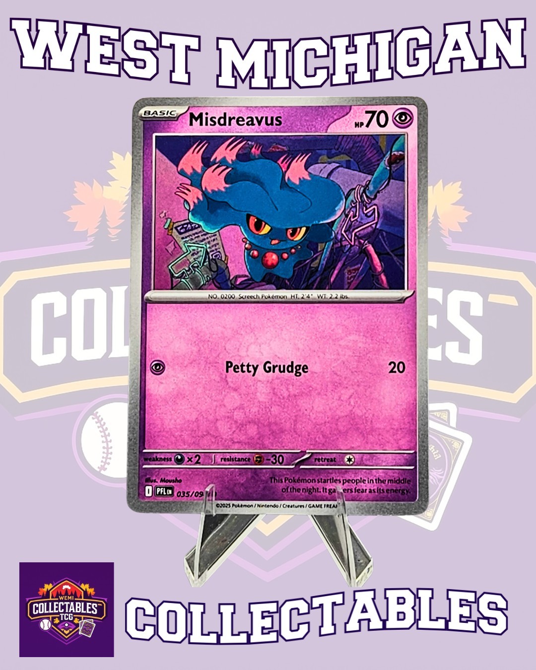 Misdreavus 035/094 Me02: Phantasmal Flames Regular - Pokemon TCG NM