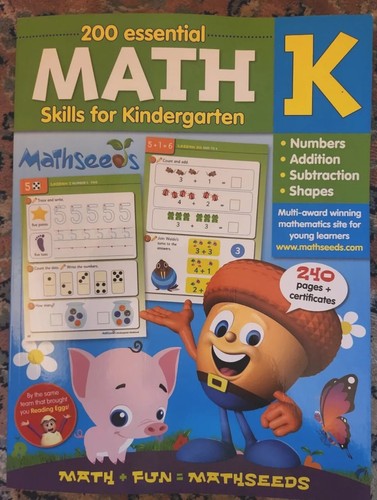 200 Essential Math Skills for Kindergarten by Sara Leman (2018, Trade ...