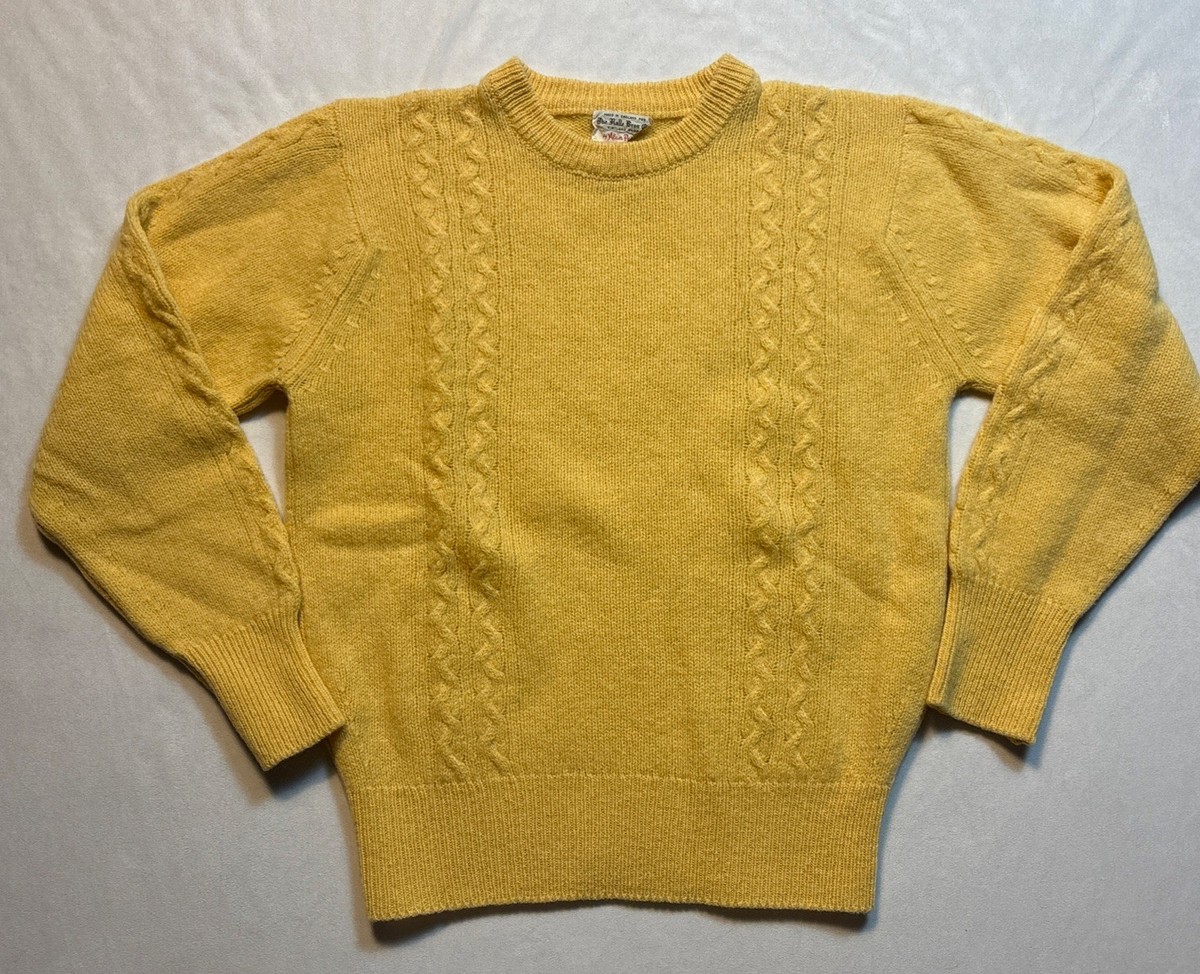 Vintage Alan Paine Sweater Men's Shetland Wool Crewneck Made In