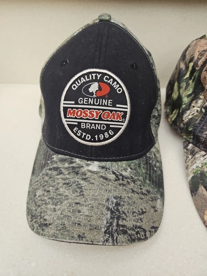 Mossy Oak Mens Hat Cap L XL CAMO Stretch Baseball Mesh LOT OF 2 - Image 3 of 4