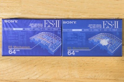 Lot of 2 Compact Cassette tapes Sony ES-II 64 Type 2 Chrome Sealed