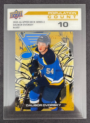 2025-26 UPPER DECK SERIES 2 DALIBOR DVORSKY POPULATION COUNT RC GOLD SSP /10