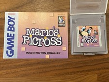 Thumbnail of ebay&reg; auction 389519371923 | Mario’s Picross (Nintendo Gameboy) Authentic, Teste Manual And Plastic Case