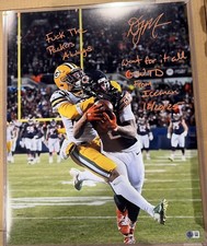 DJ Moore Caleb Williams Bears Signed 16x20 vs/Packers. FGB. Iceman. Beckett Coa
