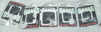 D&D REAPER BONES UNPAINTED FIGS WIZARD ELF LOGRIM DWARF SIR CONLAN EZREN ARRAN