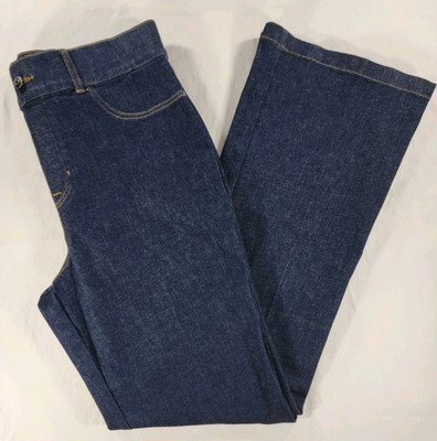 Spanx Jeans Womens 2X 2T 40x38 Raw Indigo Stretch Pull On Flare Everywear Shape