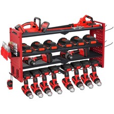 4-Layer Power Tool Organizer Wall Mount, 400Lbs Garage Storage Rack