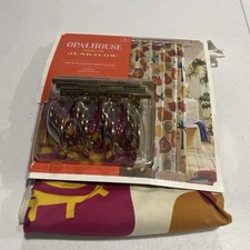 Opalhouse With Jungalow Collage Shower Curtain with Hooks 72” x 72”  NEW