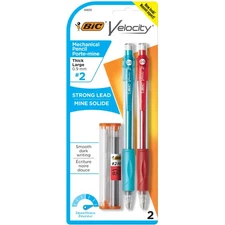 BIC Velocity Original Mechanical Pencils 0.9mm 2 Count with Extra Leads and E...