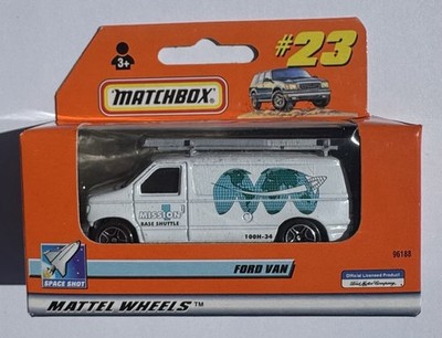 Matchbox Mattel Wheels Ford Van White Mission Shuttle #23 Vintage New in Box