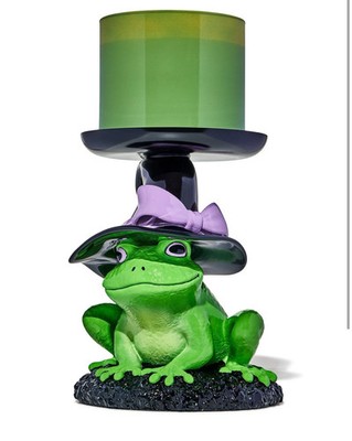 Bath & Body Works 2025 Halloween Magical Frog Pedestal 3-Wick Candle Holder NWT
