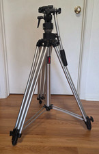 Bogen Manfrotto 3046 Pro Camera Tripod  3063 Fluid Tripod Head Italy made case