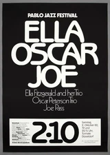 ELLA FITZGERALD Oscar Peterson Joe Pass – rare vintage original 1982 jazz poster