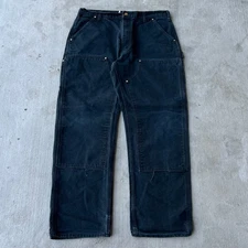 Vintage Y2K Carhartt black double knee work wear carpenter pants
