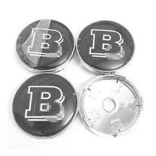 4x 60MM FÜR Brabus SMART 450 451 452 Nabendeckel Radkappen Felgendeckel Schwarz