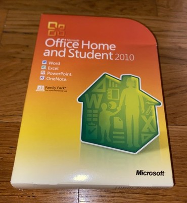 Microsoft MS Office 2010 Home and Student Family Pack with product code
